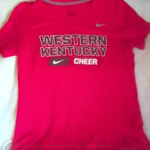 Nike DRI fit red Western Kentucky cheer tee size large